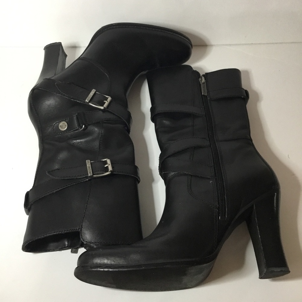 Harley-Davidson Black Heeled Boots - Picture 6 of 10